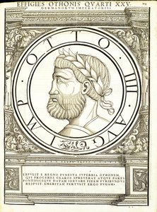 Otho IIII, illustration de Imperatorum romanorum omnium orientalium et occidentalium verissimae imagines ex antiquis numismatis - Hans Rudolf Manuel Deutsch